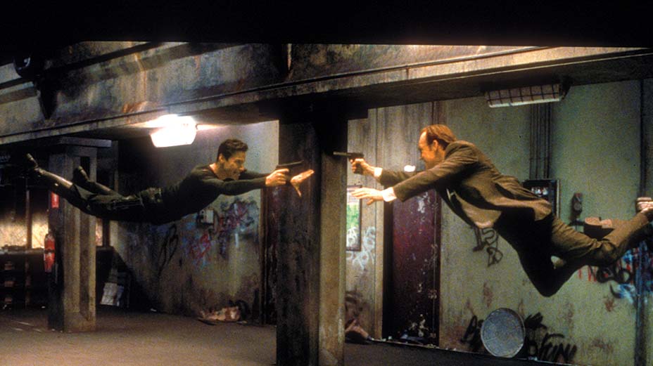 From left: Keanu Reeves and Hugo Weaving in 1999's 'The Matrix.'