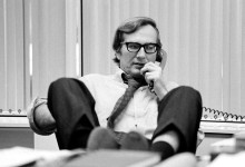Seymour Hersh at the Washington bureau of The New York Times in 1975, from