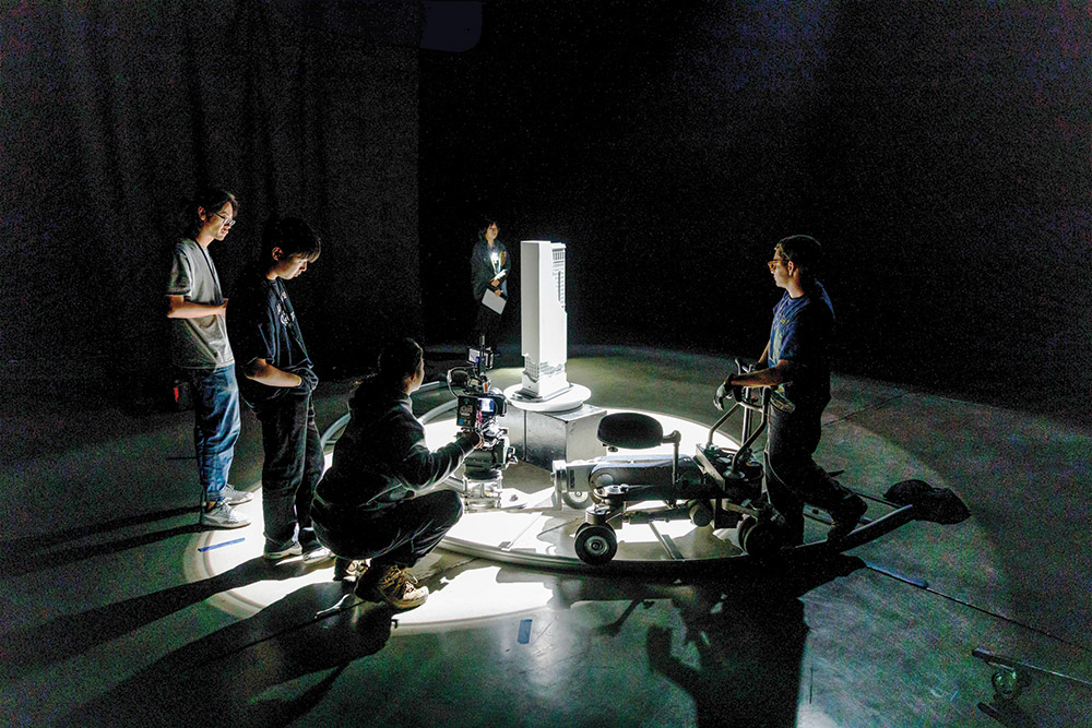 ArtCenter College of Design students line up a shot. The school is known for producing top talent in the advertising industry.