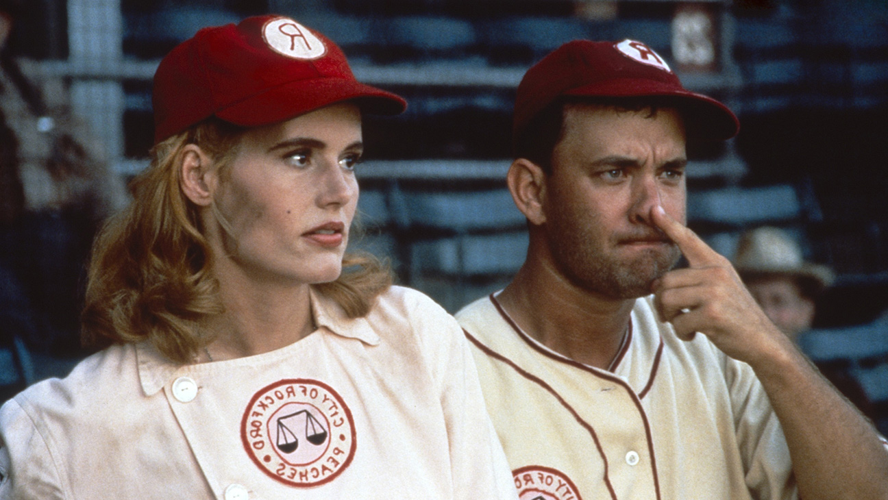A LEAGUE OF THEIR OWN, from left: Geena Davis, Tom Hanks