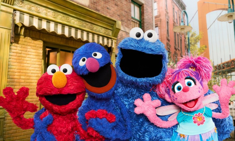 Sesame Street (L to R) Elmo, Grover, Cookie Monster and Abby Cadabby in Sesame Street