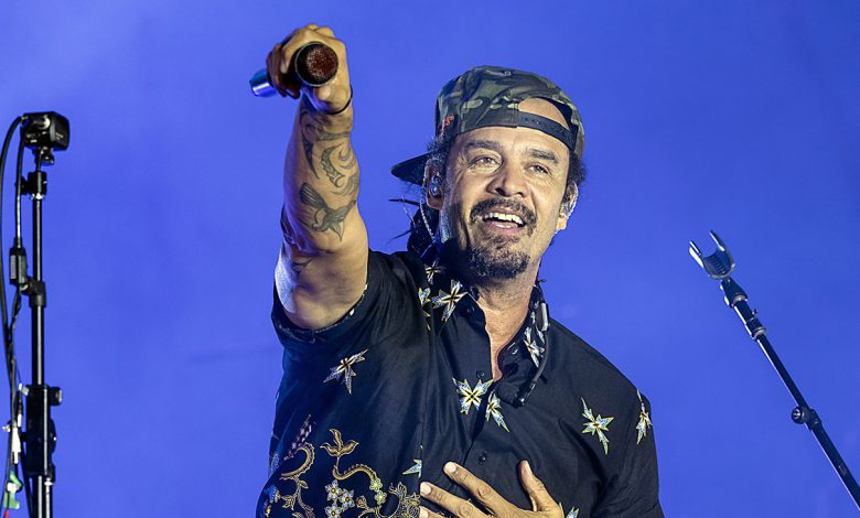 Michael Franti of Michael Franti and Spearhead performs at The Amp Ballantyne on May 10, 2025 in Charlotte, North Carolina.