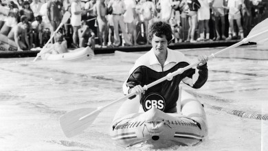 David Letterman, then a regular on variety show Mary, kayaked for CBS in 1978’s Battle of the Network Stars, a show THR lauded for capturing the high-spirited atmosphere and intense competitiveness.