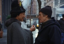 Greta Lee and Willem Dafoe in Late Fame