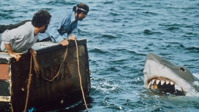 Jaws, from left: Richard Dreyfuss, Robert Shaw, 1975