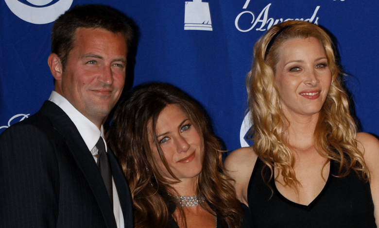 (L-R) Matthew Perry, Jennifer Aniston and Lisa Kudrow in 2003.