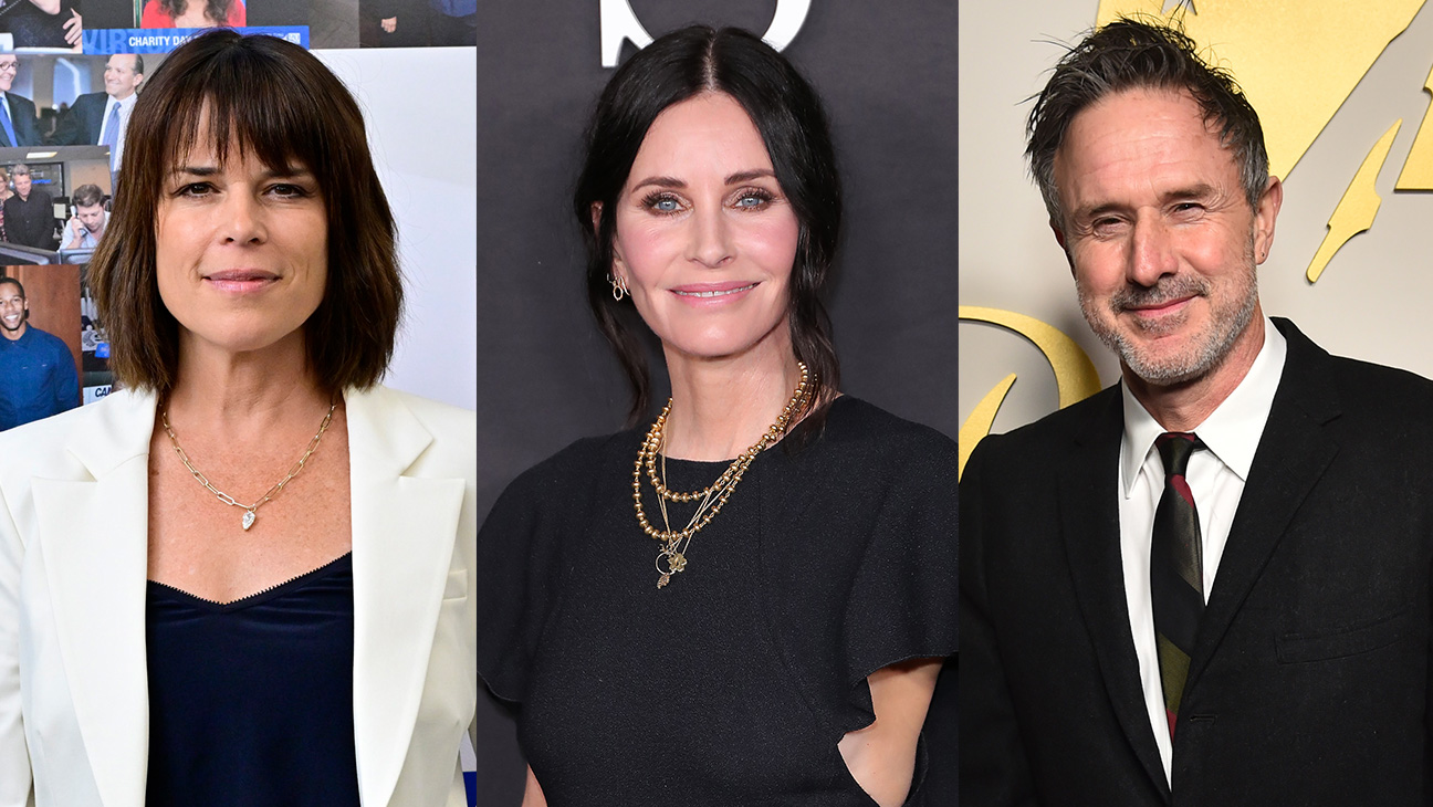 Neve Campbell, Courteney Cox and David Arquette