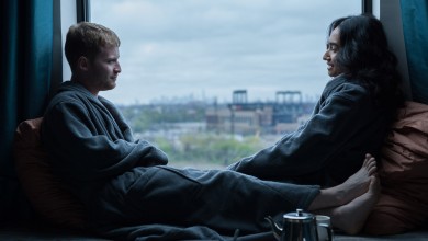 (L to R) Fred Hechinger as Skinner and Sebiye Behtiyar as Aishe in Preparation for the Next Life