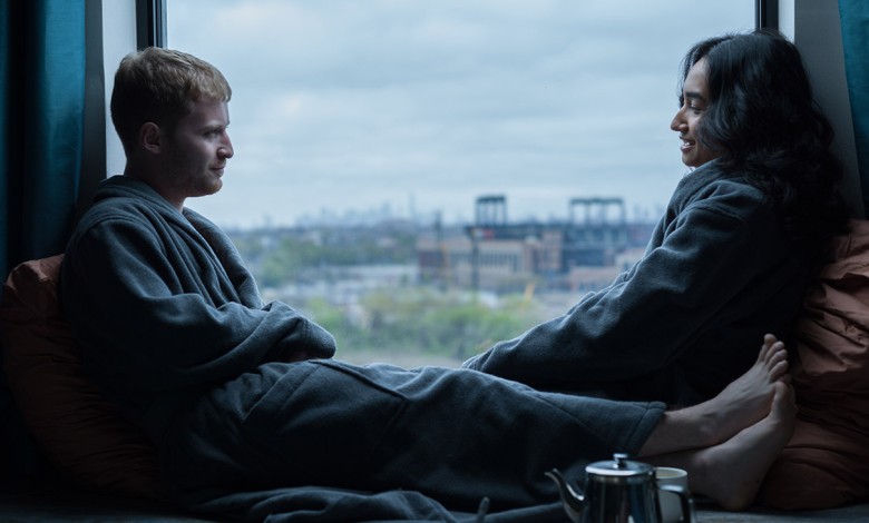(L to R) Fred Hechinger as Skinner and Sebiye Behtiyar as Aishe in Preparation for the Next Life