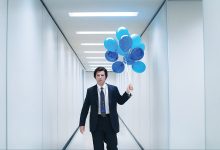 Adam Scott as Mark S in the Apple TV+ sci-fi psychological thriller.