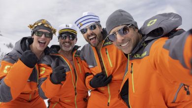 Mountainhead stars (from left) Cory Michael Smith, Steve Carell, Ramy Youssef and Jason Schwartzman.