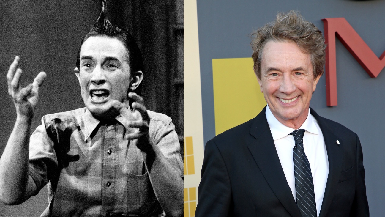 Martin Short on SNL in 1984 and a modern photo