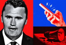 Charlie Kirk, iPhone, Megaphone