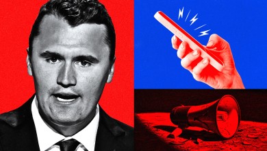 Charlie Kirk, iPhone, Megaphone