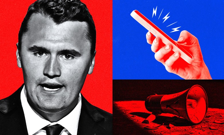 Charlie Kirk, iPhone, Megaphone