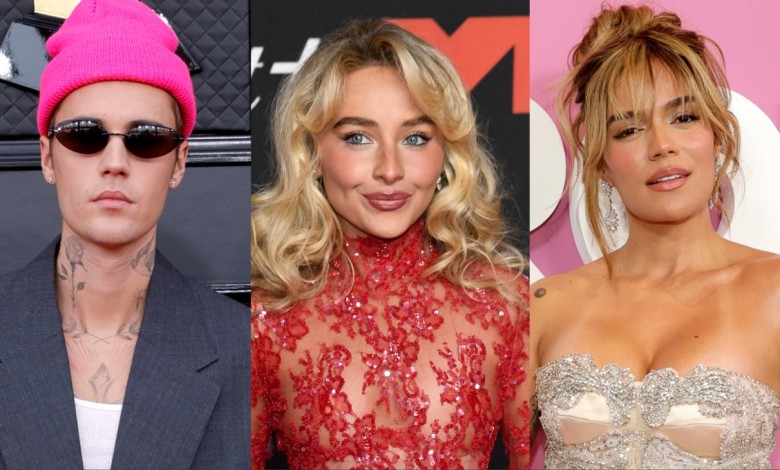Justin Bieber, Sabrina Carpenter, Karol G