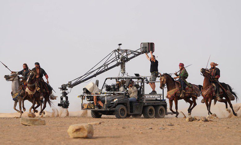 Neom production studio desert shoot.