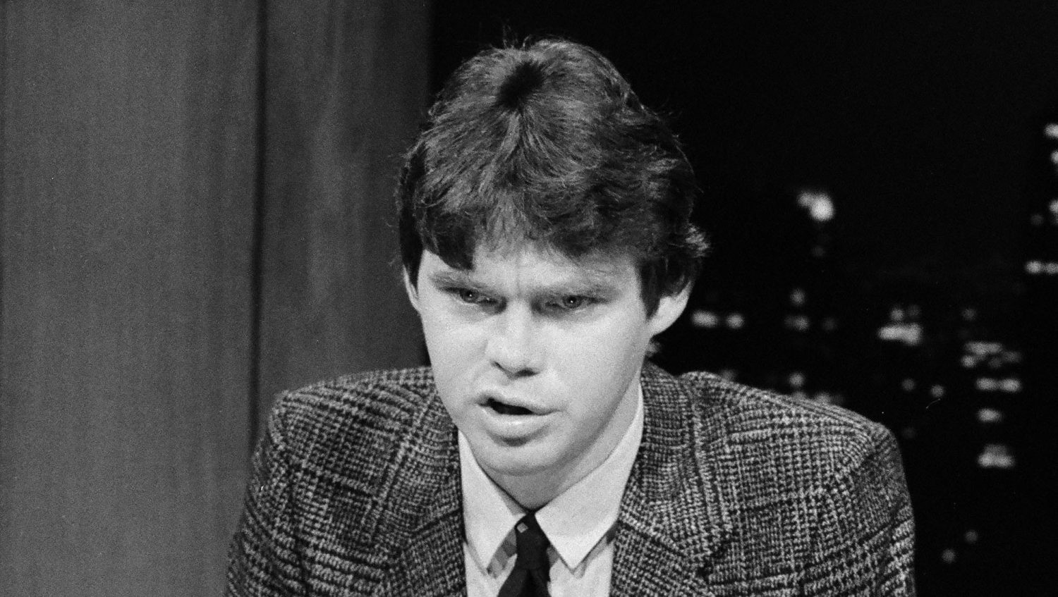 Rich Hall during the 'Saturday Night News' skit