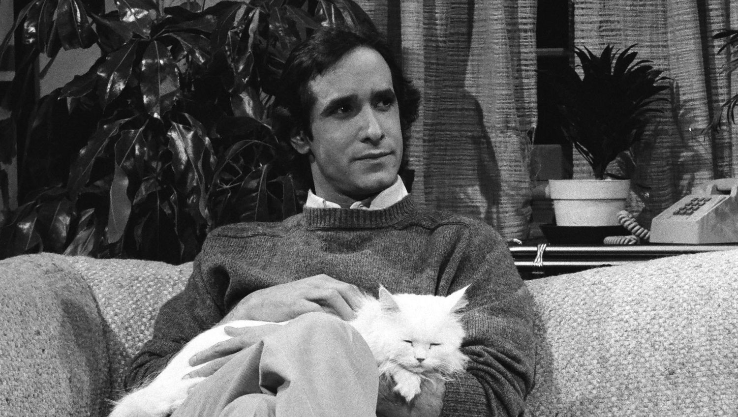 Matthew Laurance as Ron during the 'Cat's Name' skit on March 7, 1981 on SNL