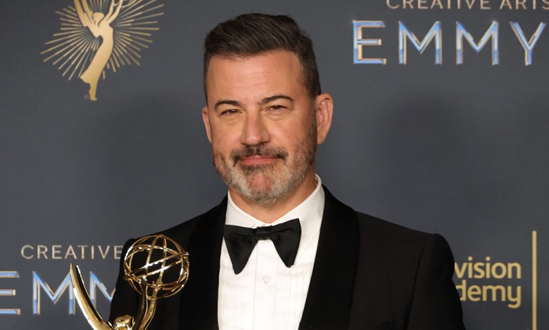 Jimmy Kimmel, winner of the Outstanding Host for a Game Show Award for Who Wants to Be a Millionaire, attends the 2025 Creative Arts Emmy Awards at Peacock Theater on September 07, 2025 in Los Angeles, California.