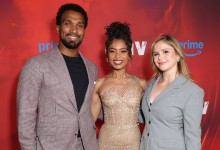 Nathan Mitchell, Jaz Sinclair and Erin Moriarty attend