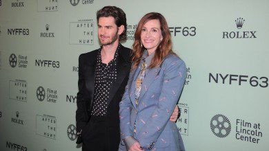 Andrew Garfield and Julia Roberts attend the 63rd New York Film Festival