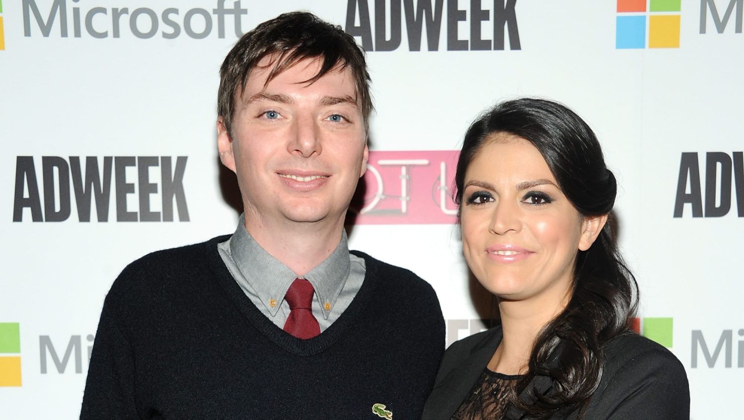 Mike O'Brien (L) and Cecily Strong attend the 2013 Adweek Hot List gala