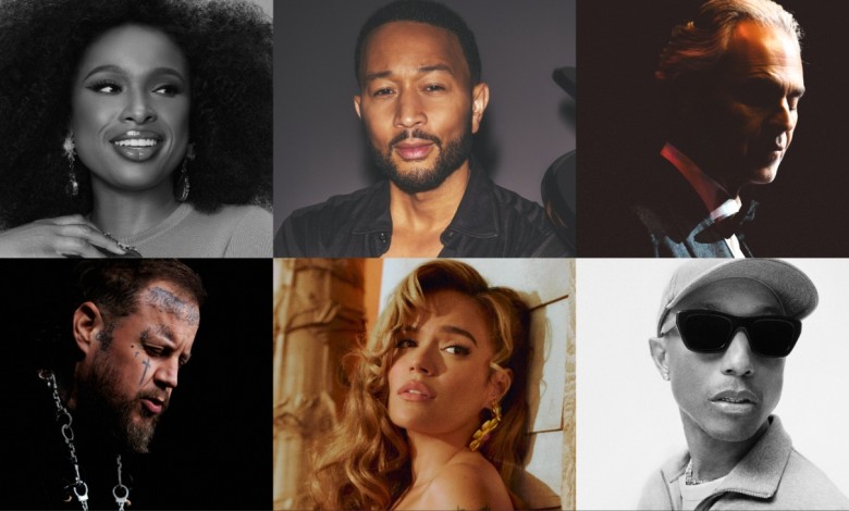 Jennifer Hudson, John Legend, Andrea Bocelli, Pharrell Williams, Karol G and Jelly Roll feature in