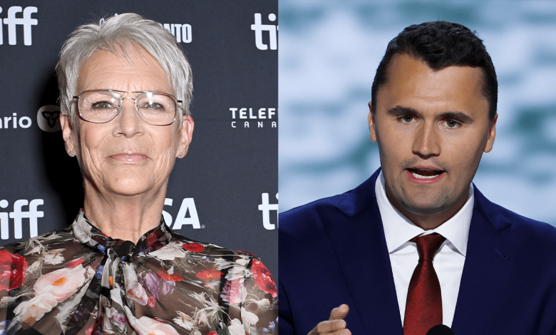 Jamie Lee Curtis and Charlie Kirk