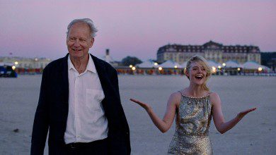 Stellan Skarsgard and Elle Fanning in Sentimental Value