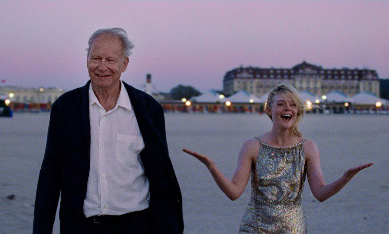 Stellan Skarsgard and Elle Fanning in Sentimental Value