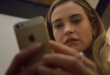 Lily James as Whitney Wolfe Herd in Swiped.