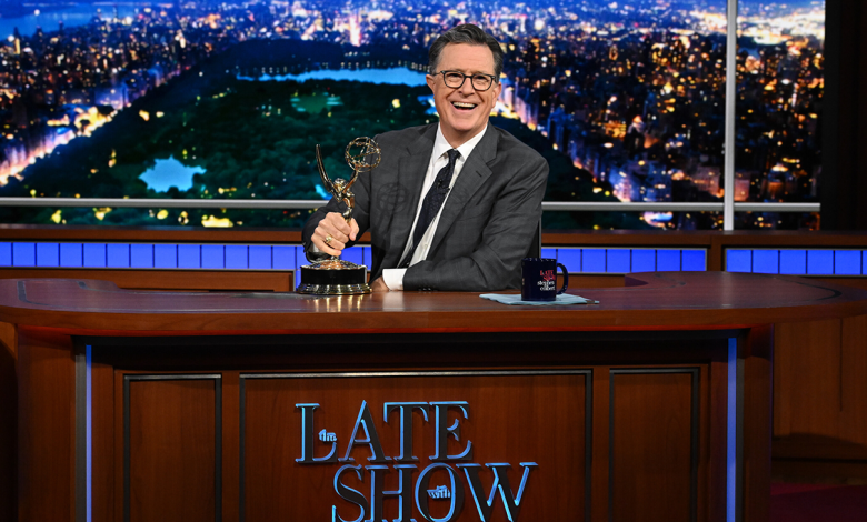 Stephen Colbert Takes Jab at Trump’s Lack of Emmys After ‘Late Show’s Latest Win