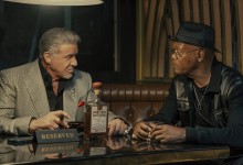 Sylvester Stallone as Dwight Manfredi and Samuel L. Jackson as Russell Lee Washington Jr. in Tulsa King