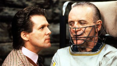 Anthony Heald and Anthony Hopkins in THE SILENCE OF THE LAMBS, 1991.