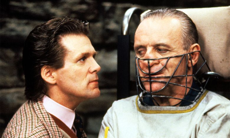 Anthony Heald and Anthony Hopkins in THE SILENCE OF THE LAMBS, 1991.