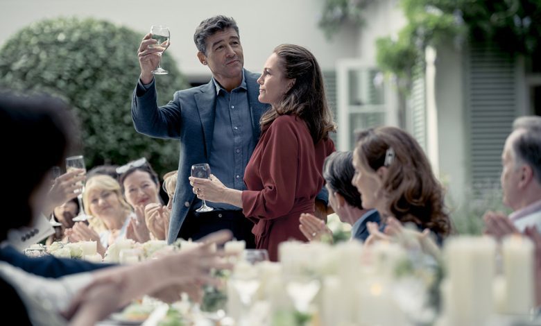Kyle Chandler as Paul and Diane Lane as Ellen in Anniversary.