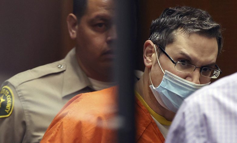 David Brian Pearce enters Los Angeles Superior Court to appear on murder charges on July 11, 2022.