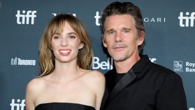 Maya Hawke and Ethan Hawke attend the ‘Wildcat’ premiere at the Toronto International Film Festival at Royal Alexandra Theatre on Sept. 11, 2023.