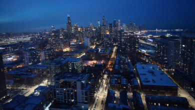 A view of the Chicago skyline in 2024.
