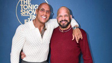 Dwayne Johnson and Mark Kerr promote