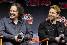 (L-R) Edgar Wright, Glen Powell and Lee Grinner Pace speak onstage as Paramount Pictures presents The Running Man panel during New York Comic Con 2025 at The Jacob K. Javits Convention Center on October 10, 2025 in New York City.