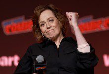 Sigourney Weaver speaks onstage at Sigourney Weaver on ALIEN and Beyond during New York Comic Con 2025 at The Jacob K. Javits Convention Center on October 10, 2025 in New York City.
