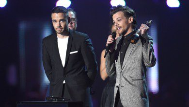 From left: Liam Payne and Louis Tomlinson at the 2016 Brit Awards.