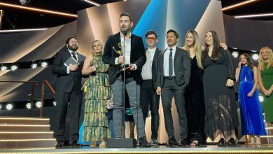 Philip Byron accepting the Daytime Emmy for Recipe for Change
