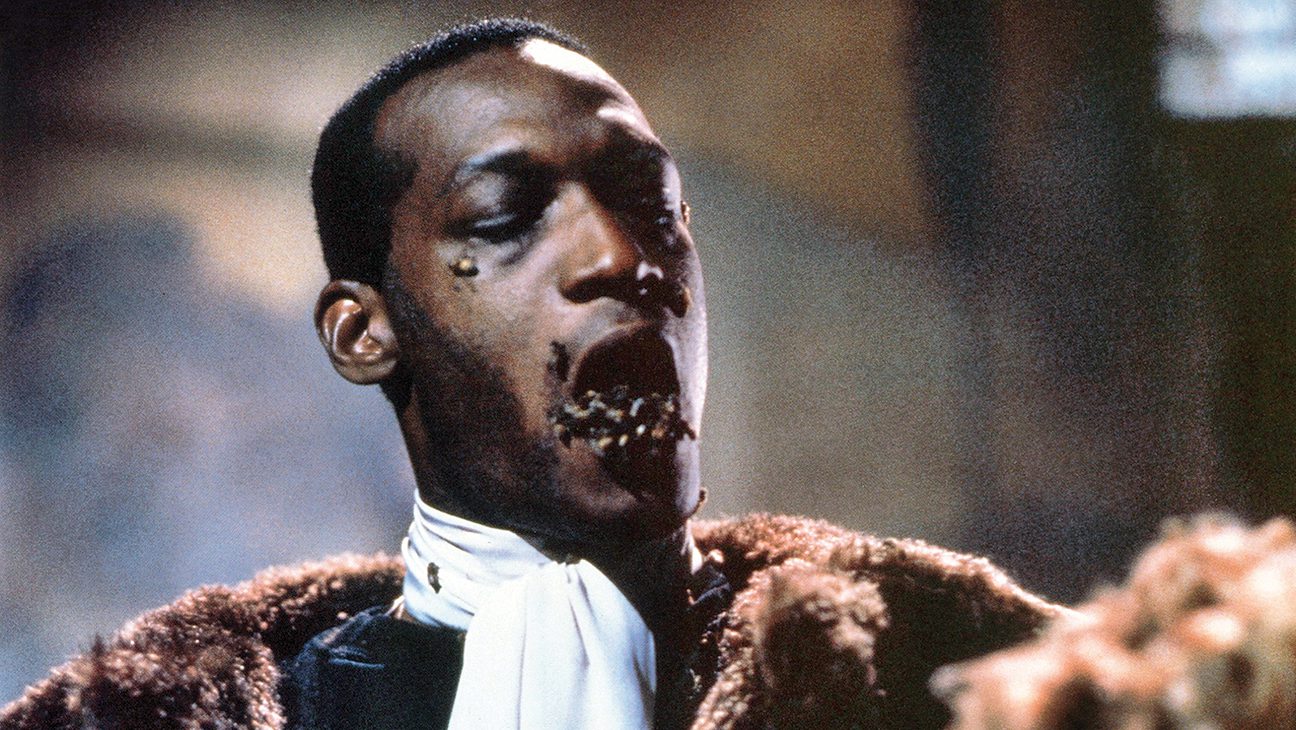 Tony Todd and his bee “co-stars” in the original Candyman