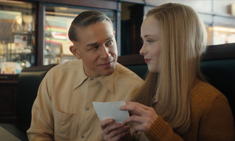 (L to R) Charlie Hunnam as Ed Gein, Suzanna Son as Adelina in episode 302 of Monster: The Ed Gein Story.