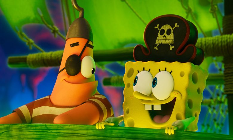 Patrick Star (Bill Fagerbakke) and SpongeBob SquarePants (Tom Kenny) in The Spongebob Movie: Search For Squarepants