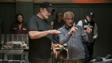 Director Shane Black, Cinematographer Philippe Rousselot on set of Play Dirty