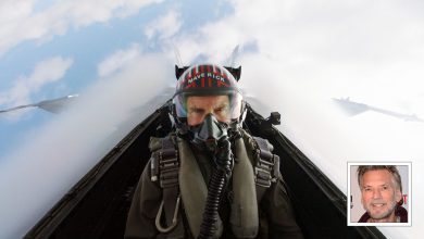 TOP GUN MAVERICK and inset of Kenny Loggins.